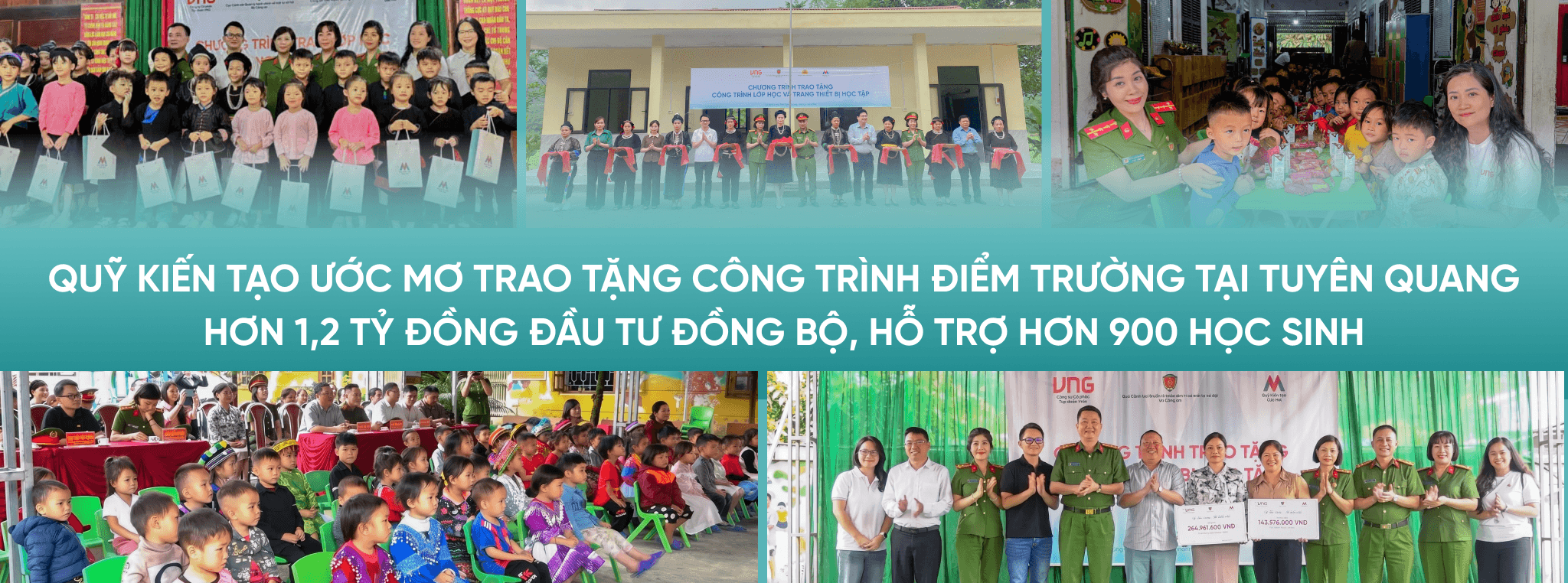 Trao tặng trang thiết bị học tập cho hai trường mầm non tại xã Tùng Vài, Tuyên Quang